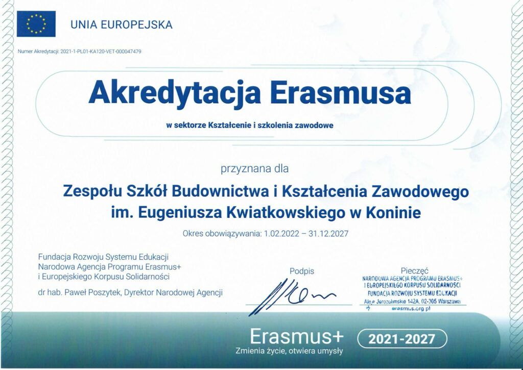 Akredytacja Erasmus+